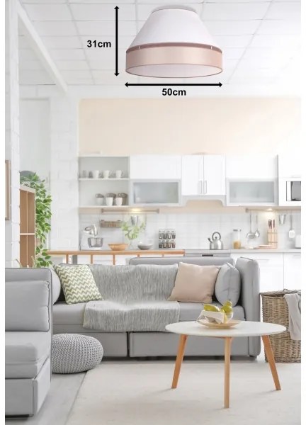 Duolla - Plafoniera AVIGNON 1xE27/15W/230V diametro 50 cm bianco/beige