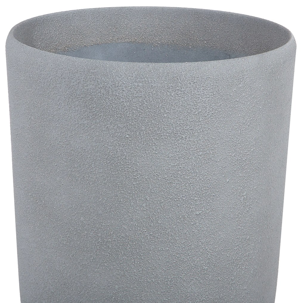 Set di 2 vasi polvere di pietra grigio ⌀ 23 cm ABDERA Beliani