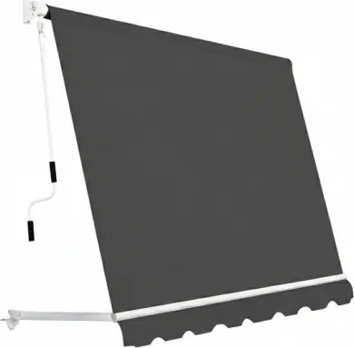 Tenda Da Sole Sangiorgio 100x250 A Caduta Senza Cassonetto Con Braccetti Telo Antracite