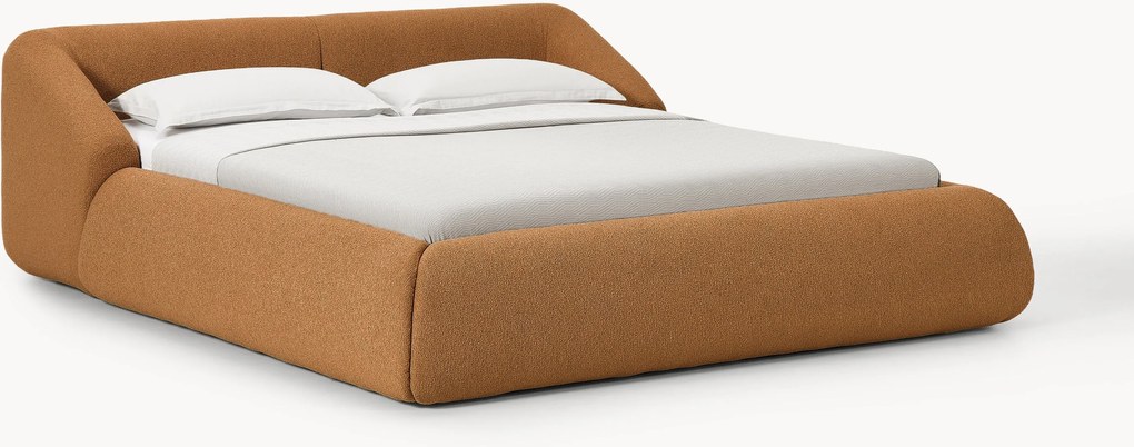 Letto imbottito in bouclé Sofia