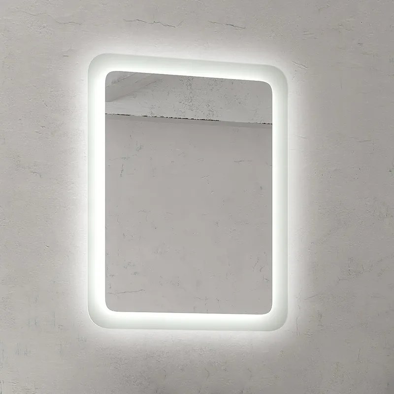 Specchio bagno led 100x60 cm cornice illuminata modello A100 - KAMALU