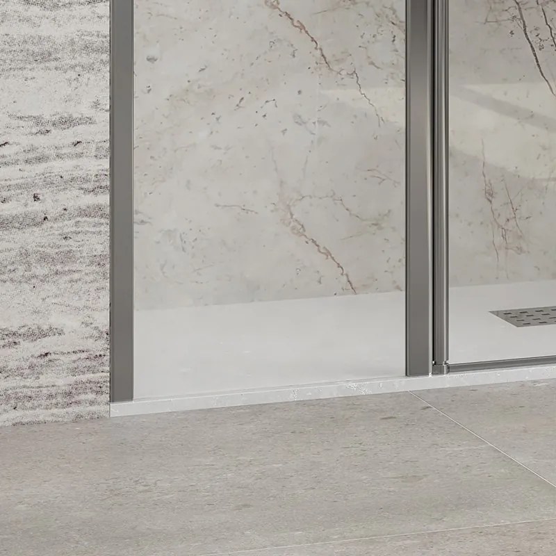 Kamalu - Porta per doccia battente con lato fisso 90.5-95.5 cm | KPX4000C