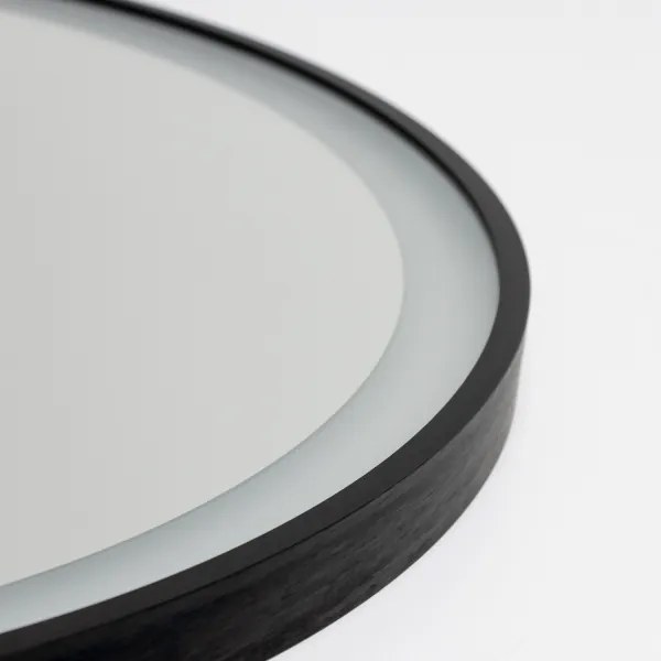 Brilagi-LED dimmerabile — specchio con funzione antiappannamento e retroilluminazione, profilo ALU PRO, LED 18W/230V, Ø 60 cm, IP44, nero