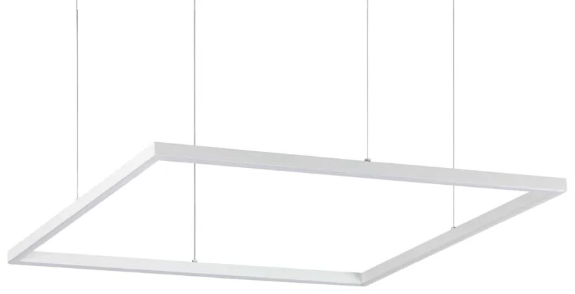 Sospensione Moderna Square Oracle Alluminio-Plastiche Bianco Led 41W 3000K D70Cm