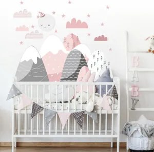 Adesivi da parete - Luna e colline | Inspio