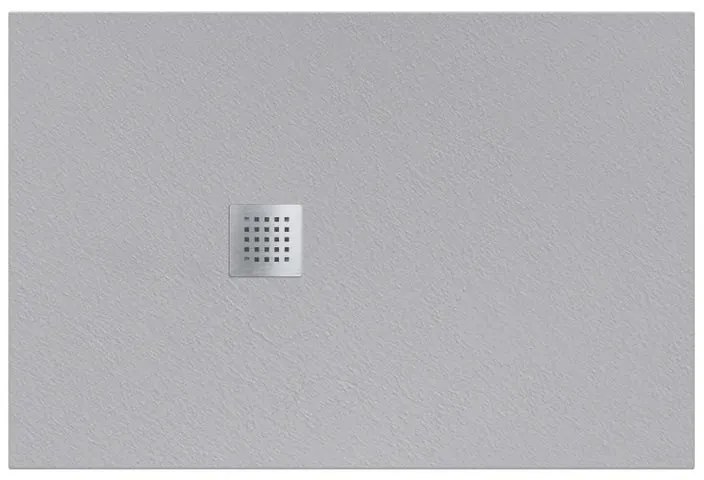 Piatto doccia in resina Strato grigio L 180 x L 100 x H 10 cm effetto pietra