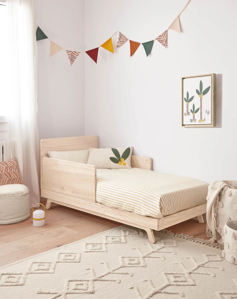 Kave Home - Set Ghia fondo,copripiumino,federa 100% cotone biologico (GOTS) a righe 60 x 120 cm