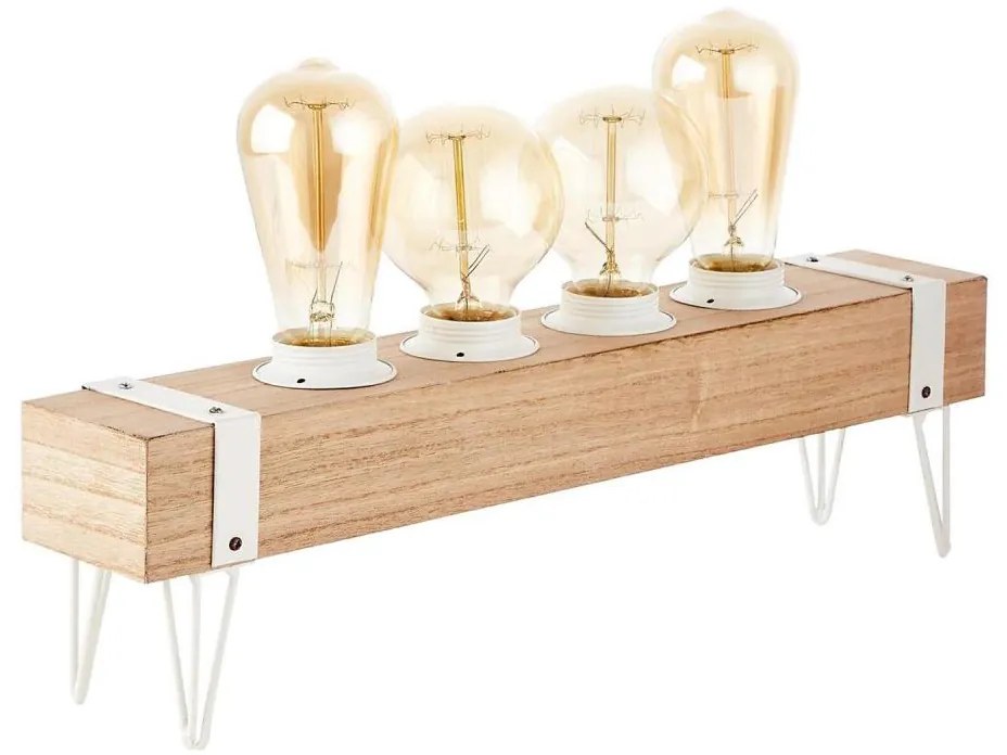 Brilliant - Lampada da tavolo WHITEWOOD 4xE27/60W/230V