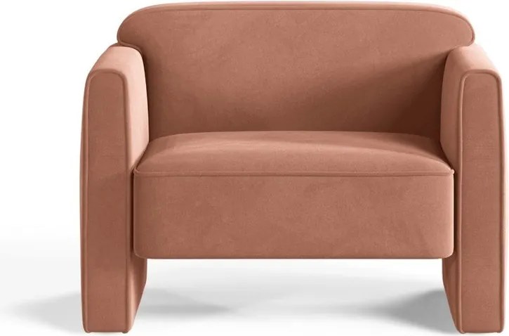 Poltrona rosa con rivestimento in velluto Abby – Micadoni