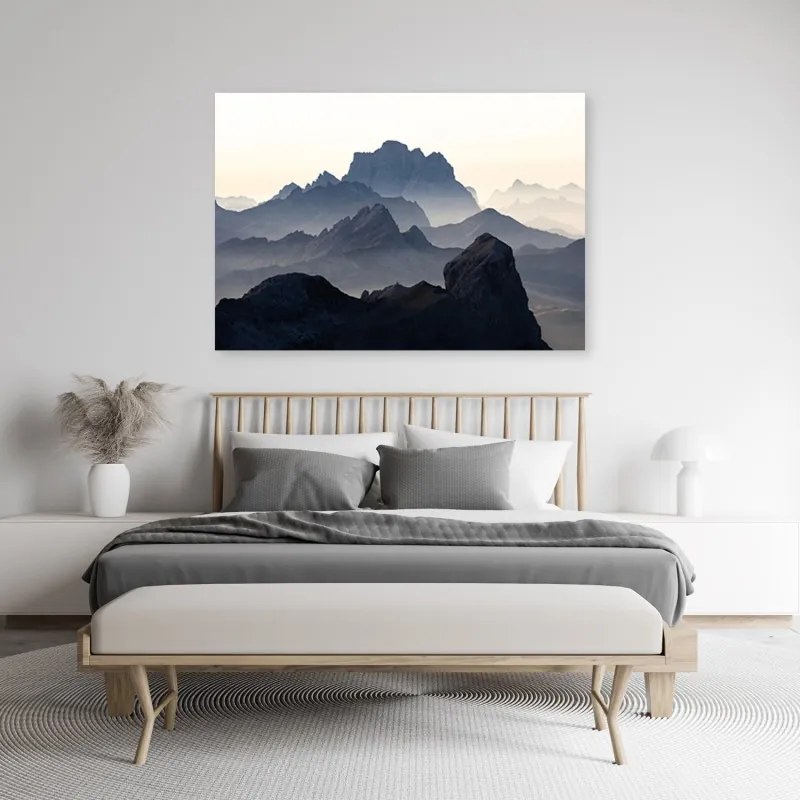 Quadro su tela, Il paesaggio roccioso delle montagne  Dimensioni 100x70