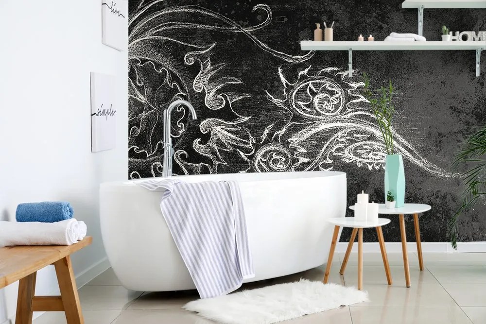 Carta da parati – Disegno straordinario in bianco e nero