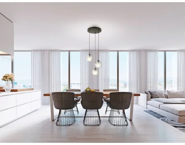 Eglo 98653 - Lampadario a sospensione con filo ARISCANI 3xE27/40W/230V