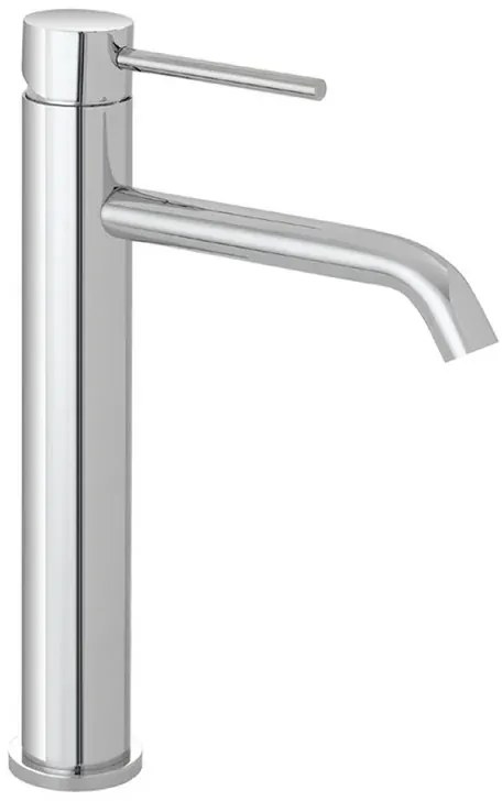 Rubinetto lavabo alto in acciaio inox con scarico click clack Nuego