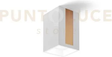 Thera lampada da soffitto 1 luce attacco gu10 in gesso bianco con r...