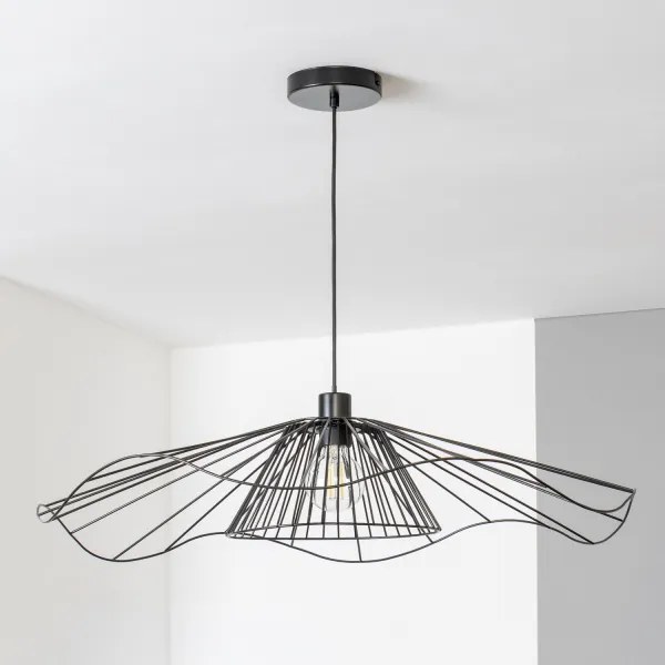 Brilagi - Lampadario LED sospeso a cavo CERIA WIRE 1xE27/40W/230V Ø 80 cm nero