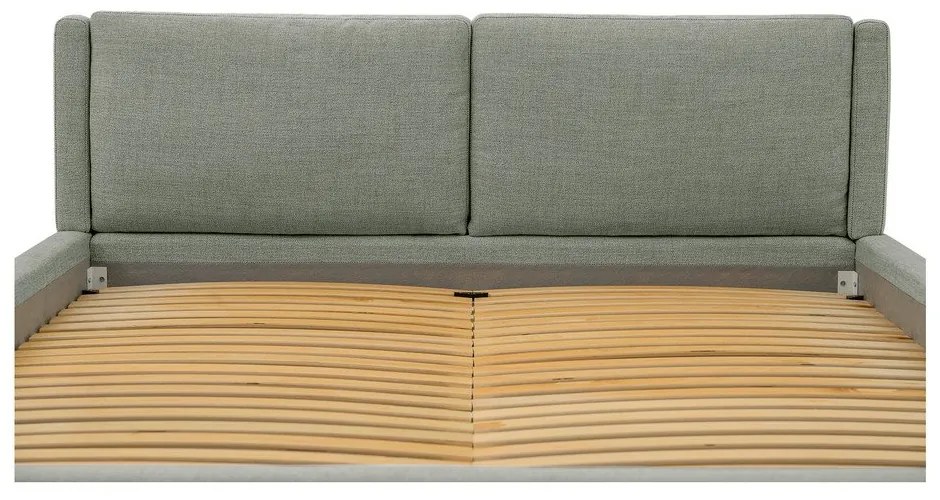 Letto matrimoniale grigio imbottito con rete inclusa 180x200 cm Dreamer – Scandic