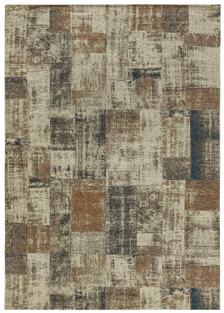 benuta Nest Tappeto a tessitura piatta Frencie Beige/Blu 120x180 cm - Tappeto design moderno soggiorno