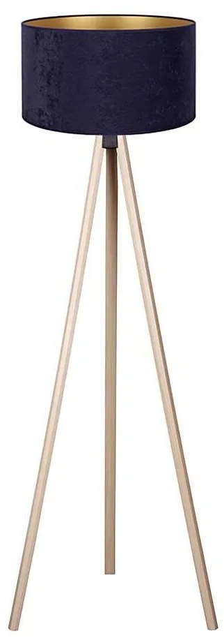 Brilagi - Lampada con piedistallo VELVET 1xE27/60W/230V beige/blu