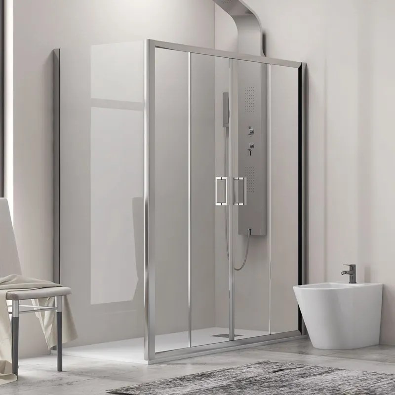 Box doccia 190x90 doppio scorrevole altezza 180cm | KAM-KNF6000S - KAMALU