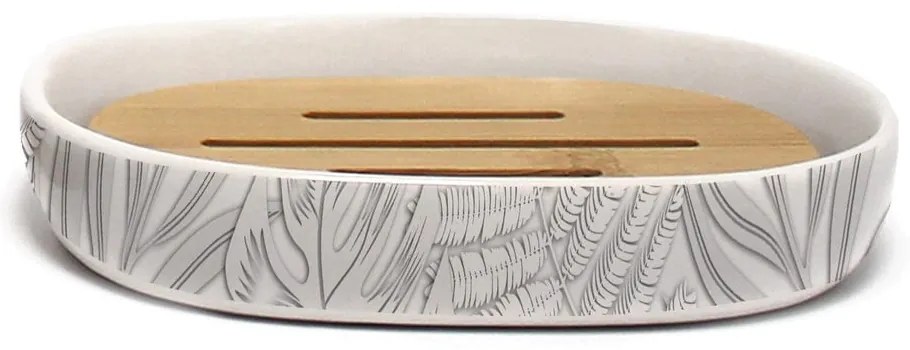 Portasaponetta bianco in ceramica Amber – douceur d'intérieur