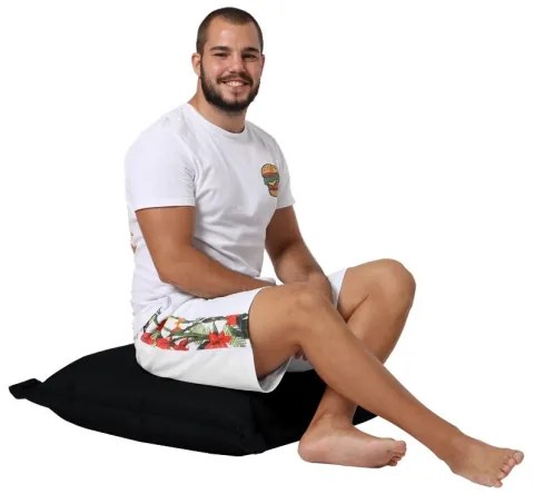 Cuscino da terra  70x70 cm nero