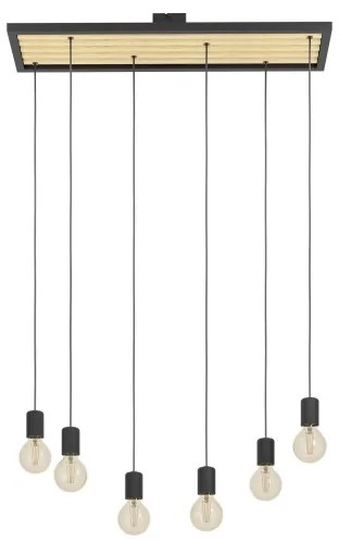 Eglo 43725 - Lampadario a sospensione con filo CONSETT 6xE27/40W/230V