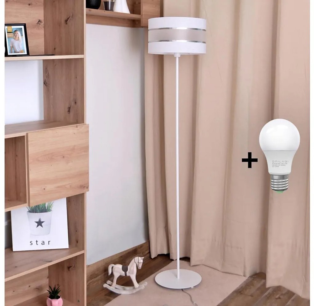 LED Lampada da terra HELEN 1xE27/15W/230V bianca