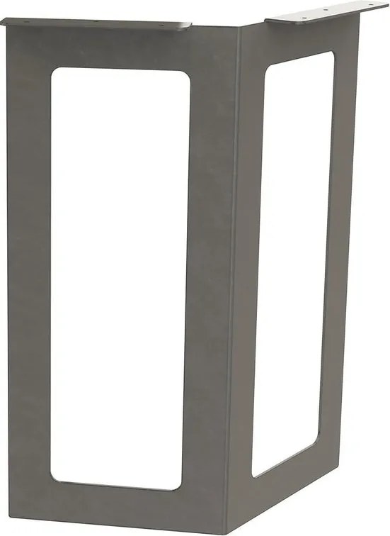Gamba per mobili STEELMI Boomerang in acciaio trasparente lucido L 30 x P 57 x H 71 cm
