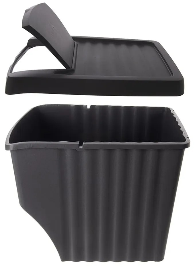 Set di cestini per la spazzatura neri in plastica per raccolta differenziata 3 pz 3x22 l – Orion