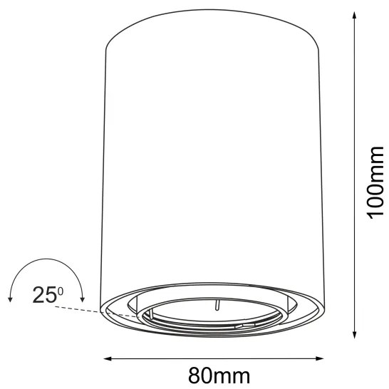 Brosline 1259 - Faretto POINT 1xGU10/10W/230V bianco