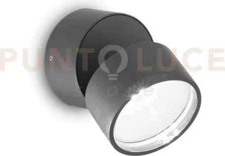 Omega round applique da esterno ip54 led 7w 560 lm 3000k antracite