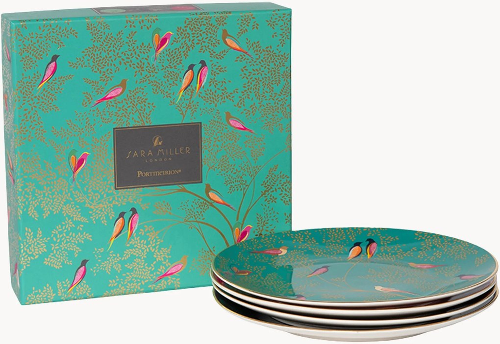 Set di 4 piatti da dessert in Fine China Sara Miller London Chelsea