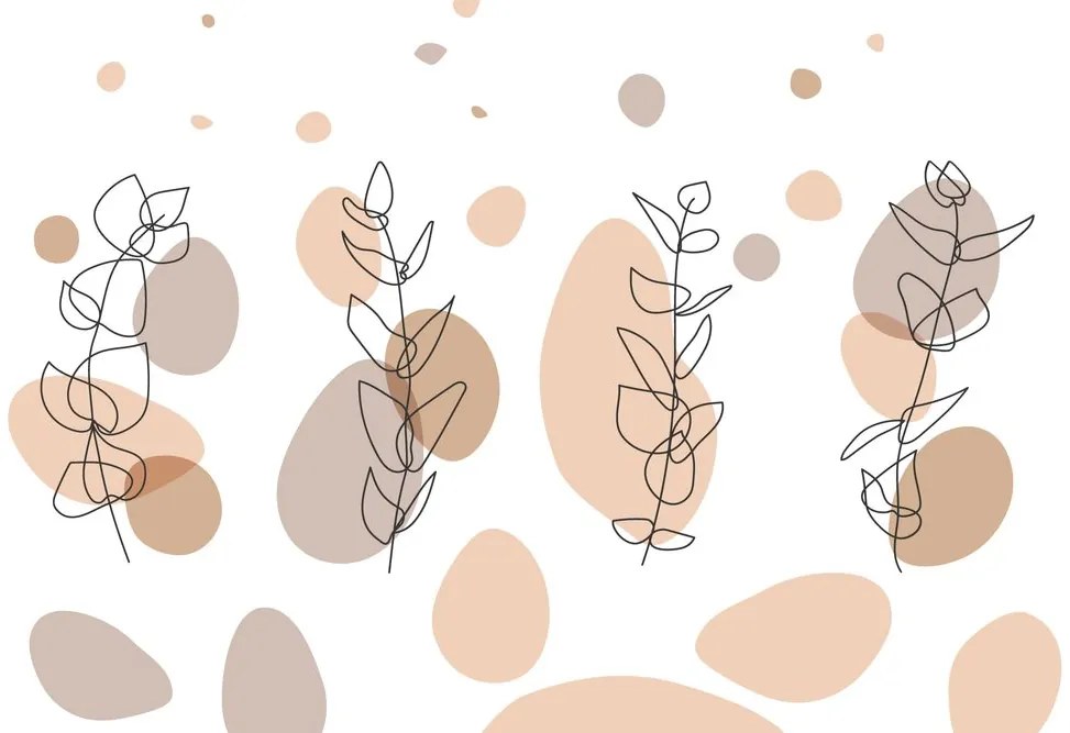 Carta da parati – Natura morta minimalista di piantine