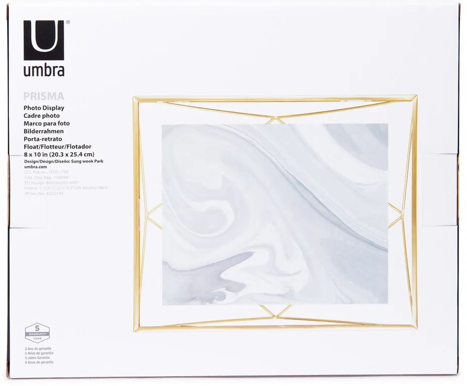 Cornice da appoggio/parete in metallo color oro 25x30 cm Prisma - Umbra