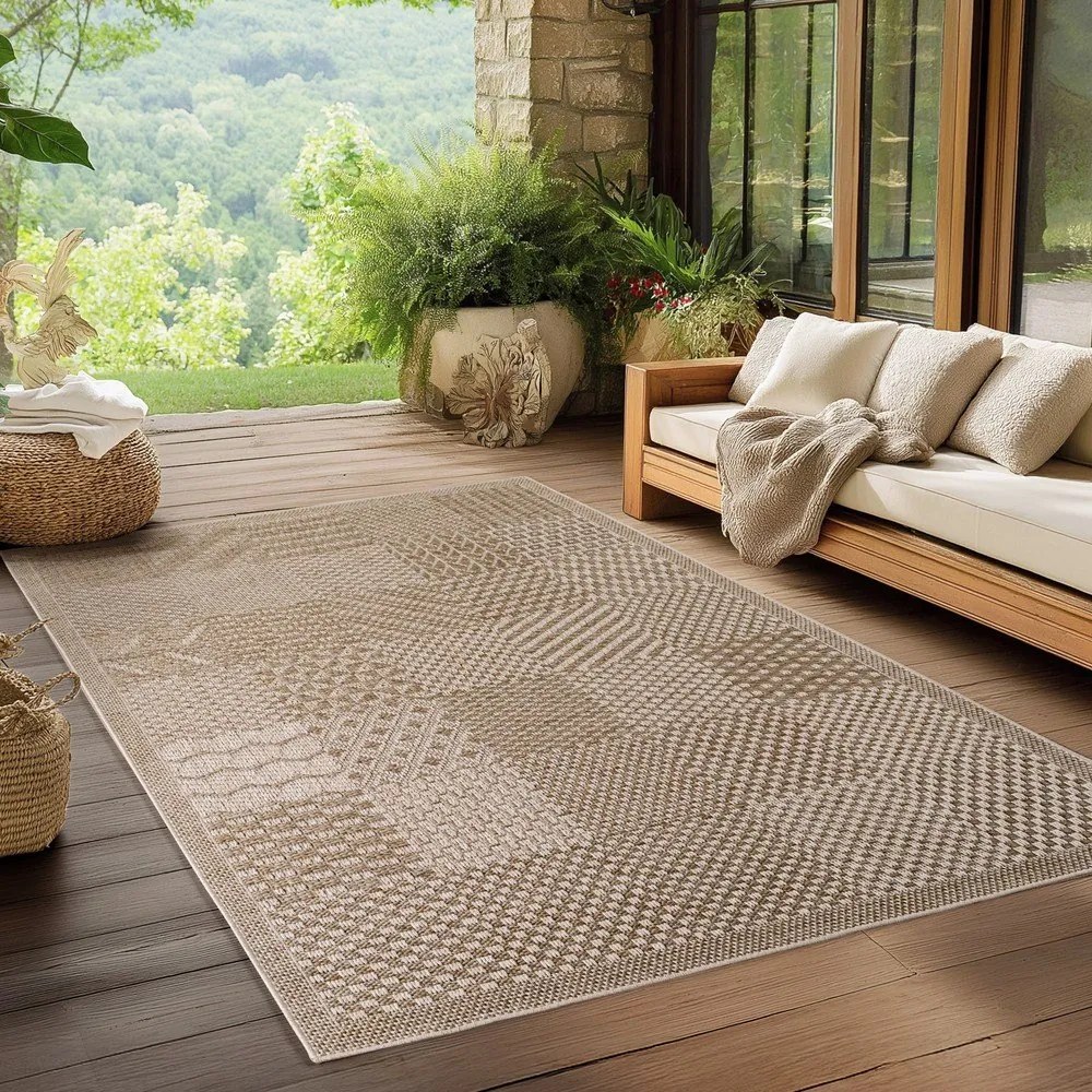 Tappeto da interno ed esterno beige 200x290 cm Ibiza 1902 – Ayyildiz Carpets