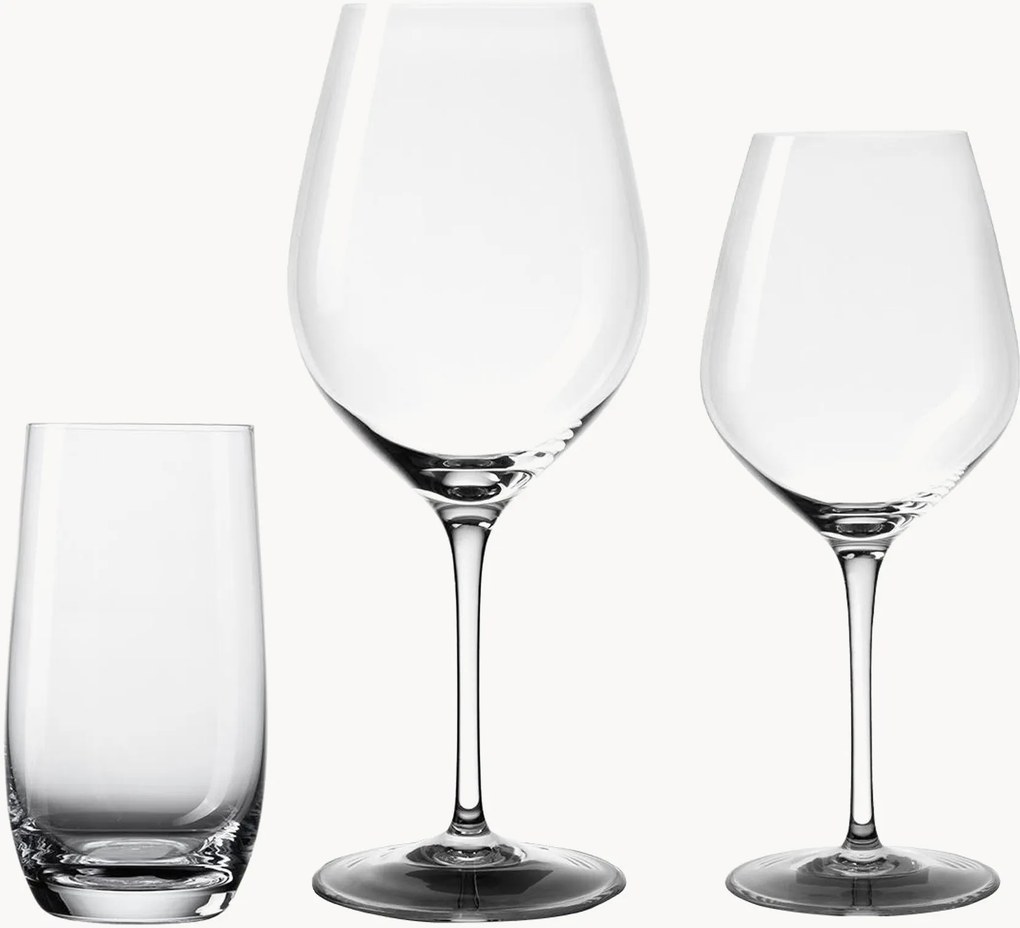 Set di 18 bicchieri in cristallo Optima