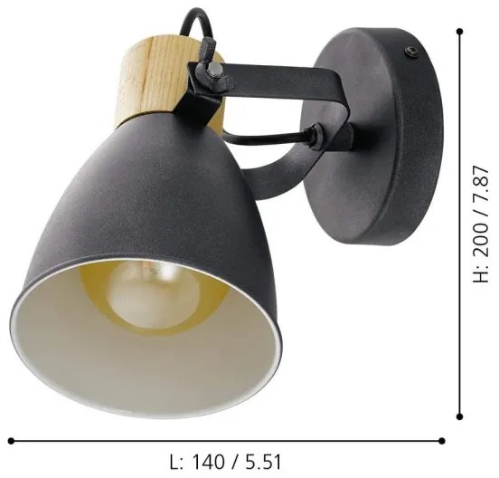 Eglo 99074 - Luce Spot COSWARTH 1xE27/25W/230V
