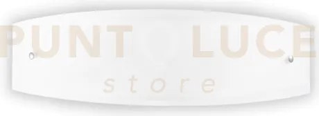 Ali applique a parete 2 luci attacco e27 in vetro bianco