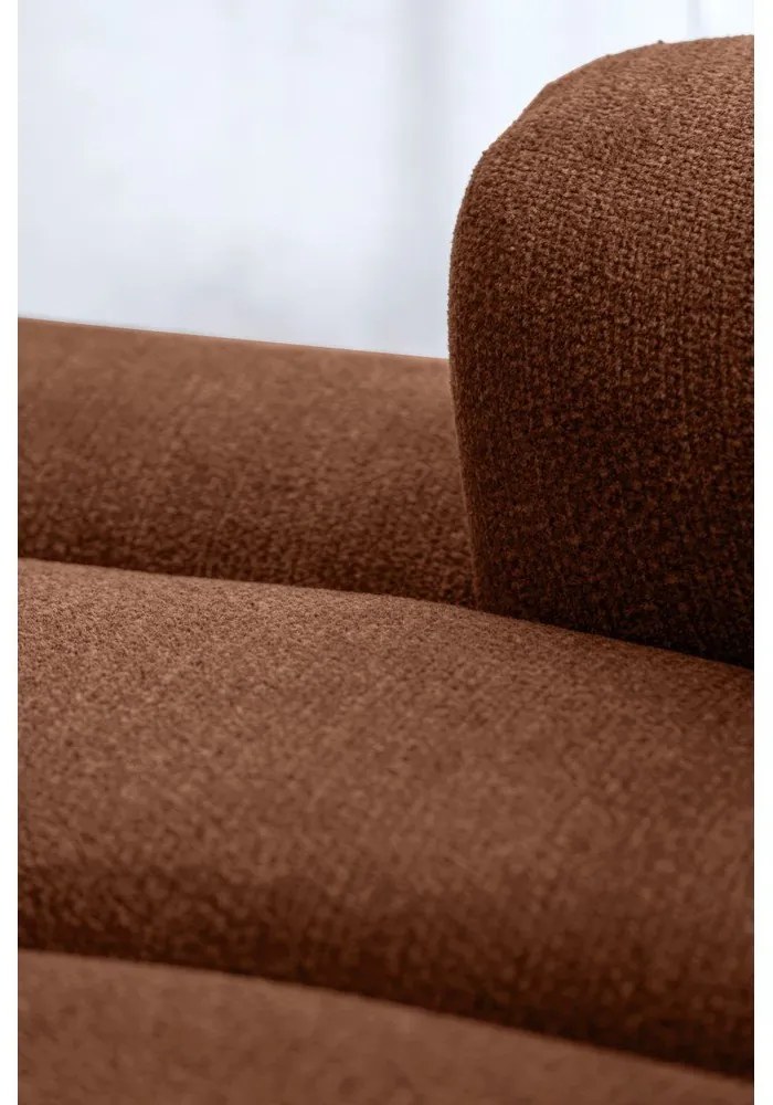 Divano angolare color terracotta (con penisola a sinistra/con chaise lounge) Shell – Miuform