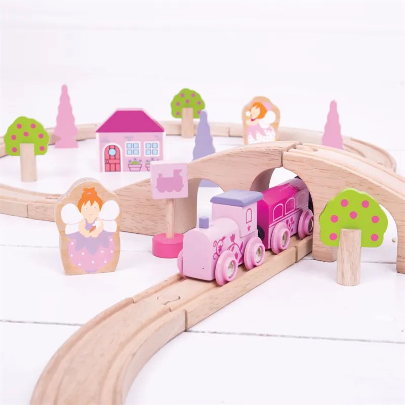 Bigjigs – Pista ferroviaria per le principesse a forma di 8 – 40 pezzi