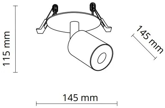 Faretto da incasso NEX 1xGU10/10W/230V bianco