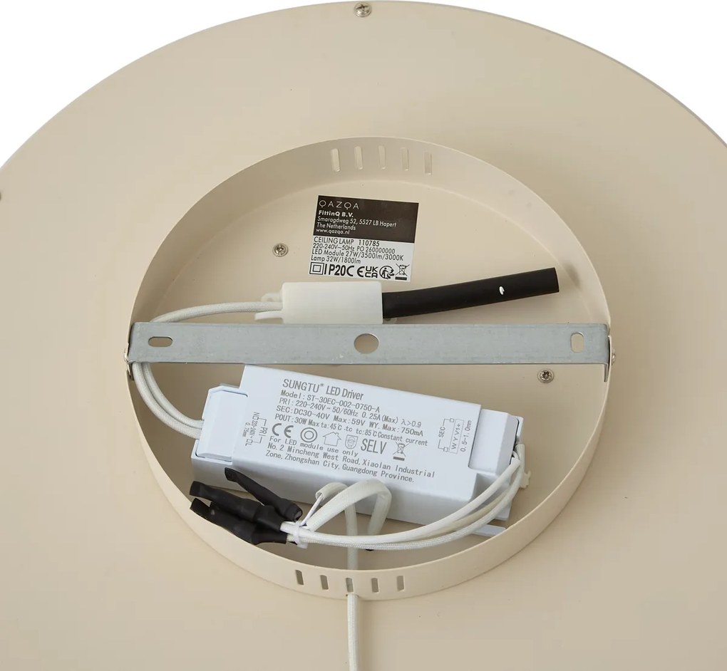 Plafoniera moderna bianca con LED integrato e interruttore a 3 vie - Frini