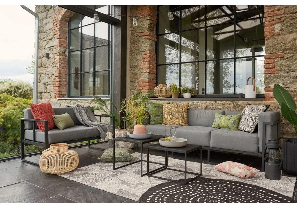 Divano da giardino a tre posti grigio grafite Bellisima - Bonami Selection