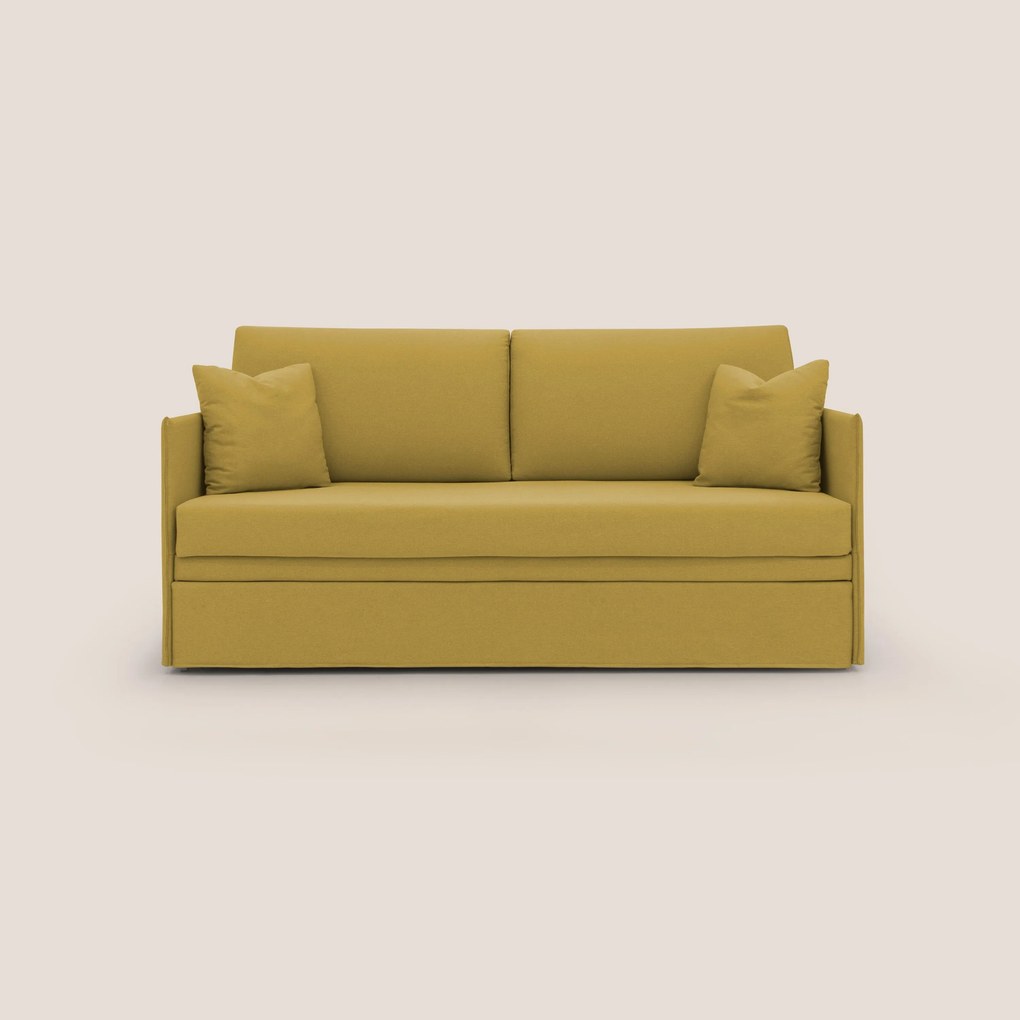 Tortona Divano duplex con doppio letto in tessuto simil cotone impermeabile T13 giallo