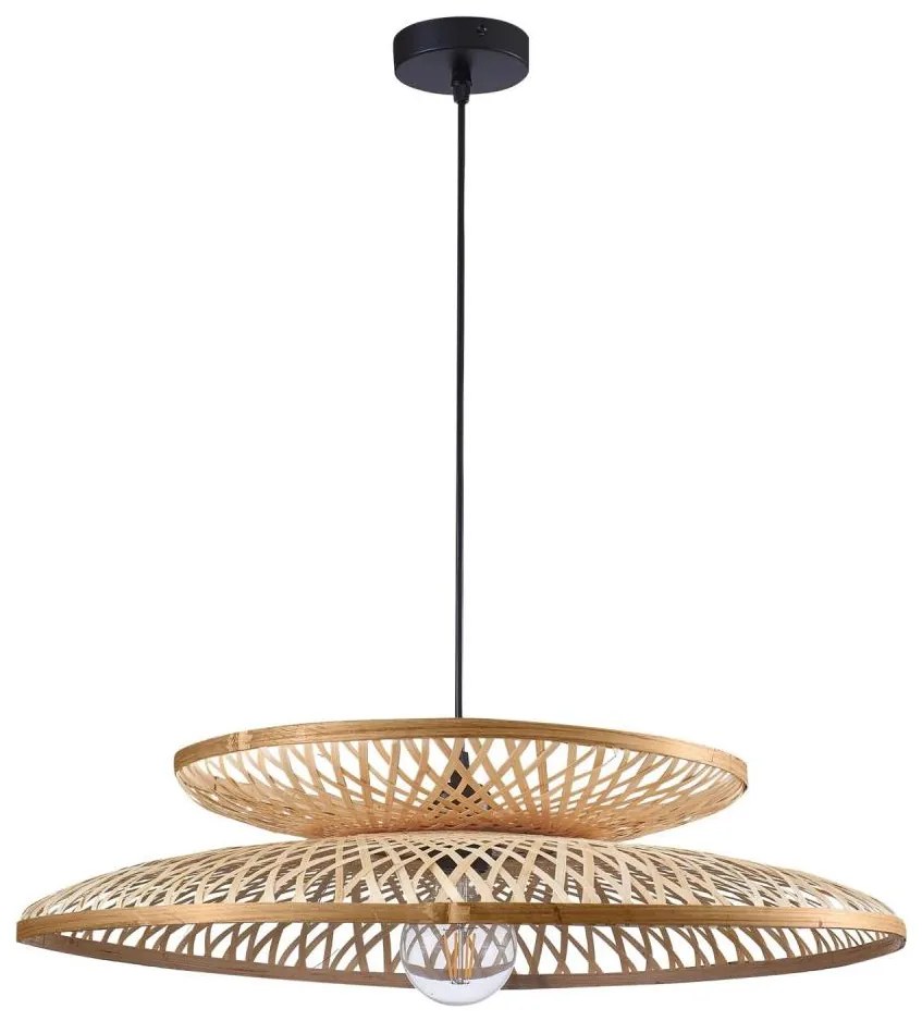 Lampadario a sospensione con filo BALI 1xE27/20W/230V diametro 60 cm bambù