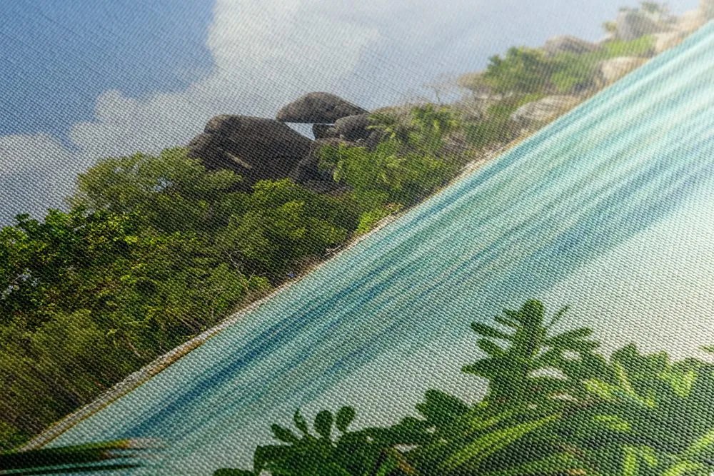 Quadro su tela – Spiaggia meravigliosa sull'isola di La Digue
