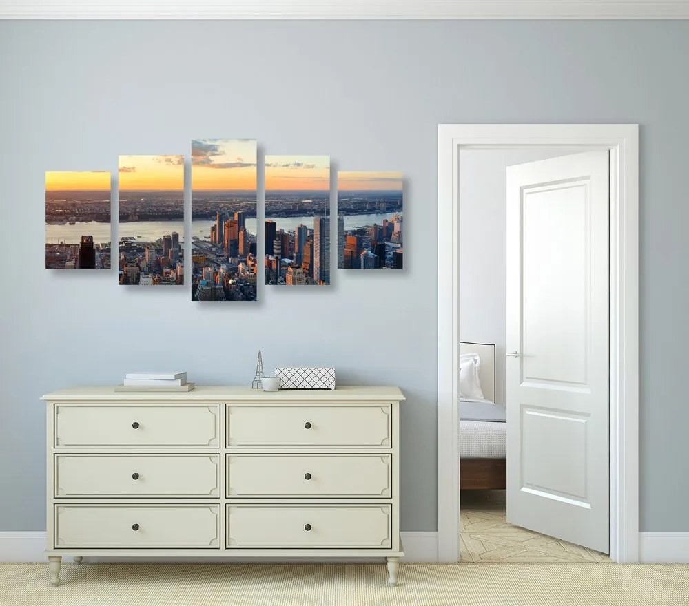Quadri 5 pezzi – Panorama di New York