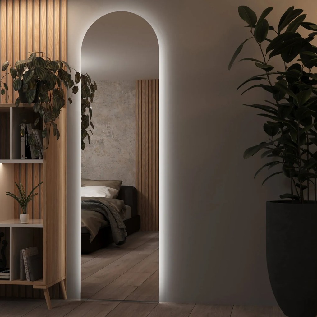 Specchio ad arco con luce LED G9
