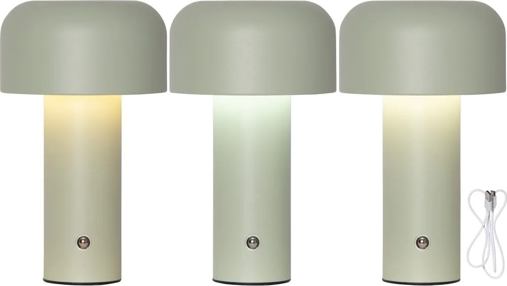 Lampada da tavolo LED verde (altezza totale 21,5 cm) Bobby – Star Trading