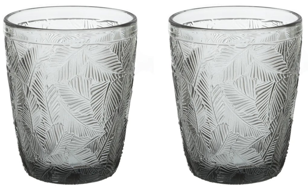 Set 2 bicchieri vetro grigio Oasi